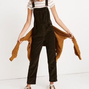 Madewell corduroy straight-leg overalls